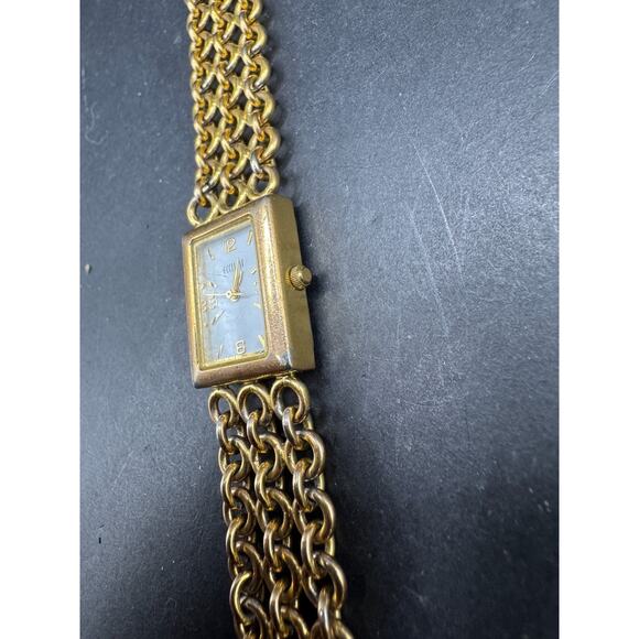 Vintage Ecclissi Quartz Women\'s Watch Gold Tone Bracelet Band 80060 19.4mm main image 9